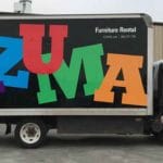 Azuma Furniture Rental Box Truck Graphic Wrap