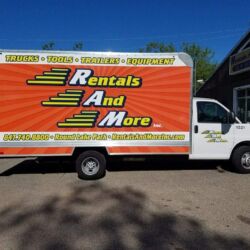 Custom Finishes Rentals and More van wrap